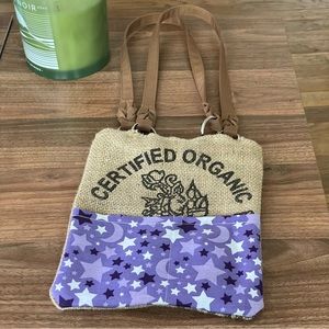 Repurposed Coffee Bean Shoulder Bag 💜